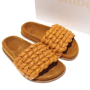 Chloe NWB Kacey Flat Slide Sandals Size 36 6 US In Saffron Orange - Picture 1 of 11