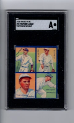 1935 Goudey 4X1 Pie Traynor / Red Lucas Pirates #2B 💥💥🎆  SGC Graded A - Image 1 of 2