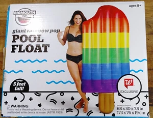 Bigmouth Inc Giant Rainbow Pop Pool Float Over Five Feet Tall Ages 8+ - Picture 1 of 5