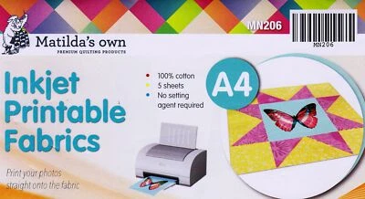 Matilda's Own A4 Inkjet Printable Fabric (5 Pack) - Image 1 of 2