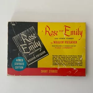 A Rose For Emily by William Faulkner 1945 Armed Services Edition 825 VG-/ VG - Foto 1 di 4