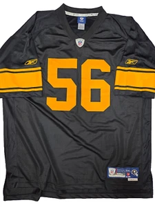 Reebok NFL Pittsburgh Steelers Jersey 56 Woodley in Black Size 2XL - Picture 1 of 7