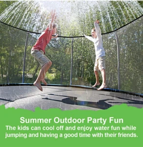 Landrip Outdoor Trampoline Sprinklers 39.3 FT Fits 12 Foot Trampoline Heavy Duty - Picture 1 of 7
