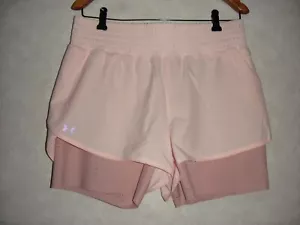 Under Armour Shorts Women L Pink Compression Heat Gear Rush - Picture 1 of 14