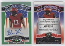 2022 Leaf Valiant All-American Green /40 Alec Pierce #AA-AP1 Rookie Auto RC