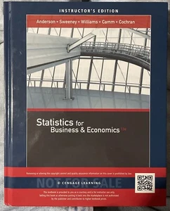 Statistics for Business & Economics 13e Instructor’s Edition, Anderson, Sweeney - Picture 1 of 1