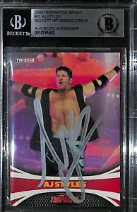 AJ Styles Signed 2009 TriStar TNA Impact Card 21 BAS Beckett COA WWE Autograph 1 - Picture 1 of 12
