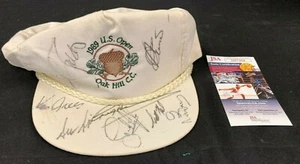 CRENSHAW/FALDO/LYLE/HOUSMAN + 3 SIGNED 1989 US OPEN OAK HILL CAP JSA/COA 10820 - Picture 1 of 7