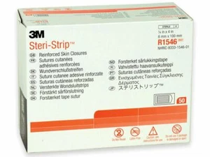 3M Steri-Strip Reinforced Skin Closures, 6mm x 100mm, 50 x 10 Strips (500) - Picture 1 of 1
