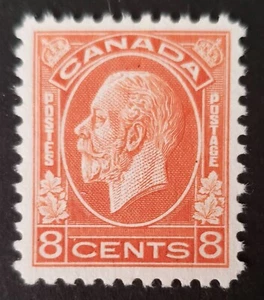 Stamps Canada Mint: #200 8c red orange Geo. V Medallion single VF NG - Picture 1 of 1