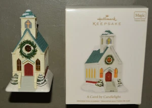Hallmark KEEPSAKE ornament - A Carol By Candlelight - music playing church - Picture 1 of 4