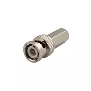 3x BNC Male Plug Twist-On RG59 LMR240 cable straight Connector Adapter CCTV Coax - Picture 1 of 2