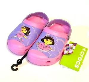 Crocs Dora Ballet Clog Girls size 1, 2 Pink NEW - Picture 1 of 4