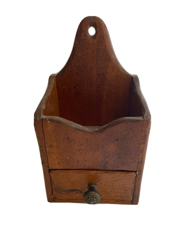 Vintage Handmade Small Wood Shelf For Wall, Desk, Table Cover