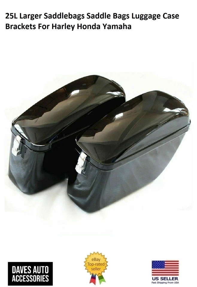 Maletas de sillín de equipaje soportes bolsa de sillín 25L más grandes para Honda VTX1800 1998-2007 Foto 1 de 4