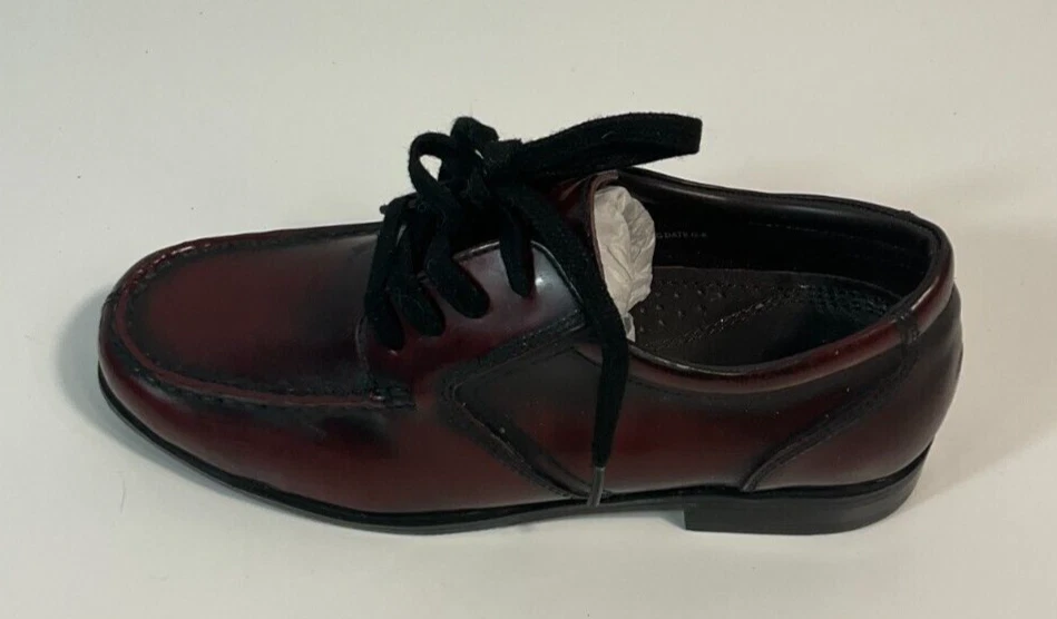 COLE HAAN Nike Air Pinch Con cordones Niños Vestido Escuela Zapatos Cuero Borgoña Talla 3 Foto 1 de 4