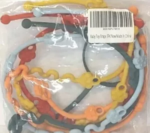5er-Pack Baby Silikon Spielzeug Sicherheitsgurte Trinkbecher Riemen für Kinderwagen - Bild 1 von 2