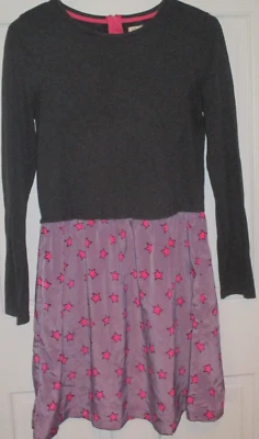 Vestido Mini Boden Johnnie B Talla 15-16 Años Estrellas Gris Púrpura Rosa Mangas Largas Foto 1 de 4