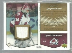 2007-08 Upper Deck MVP One on One Jerseys #OOFT Jose Theodore (ref54017)