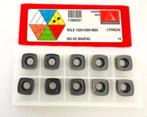 INSERTO DE FRESADO DE CARBURO CERATIZIT XOLX120410SR-M50 CTPM240 NUEVO 10 uds. - Imagen 1 de 4