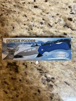 "Cuchillo azul de 7,5"" Gentle Folder White Tail Cutlery". Foto 1 de 2