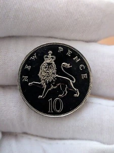1973 UK 10 NEW PENCE, PROOF, MINT CONDITION, HIGHLY SOUGHT AFTER, 100K MINTED - Picture 1 of 2