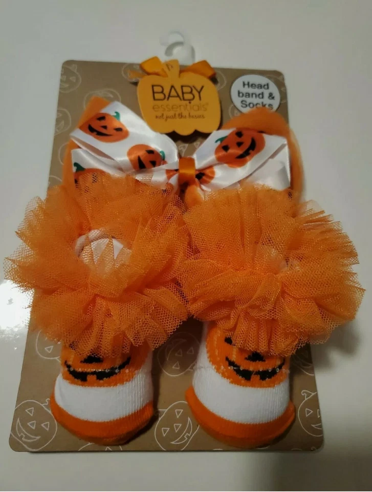 Halloween Baby Essentials Head Band and Socks 0-6 months - Image 1 of 4