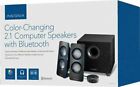 Insignia Color-Changing 2.1 Computer Speakers w Bluetooth Black NS-5004BT.