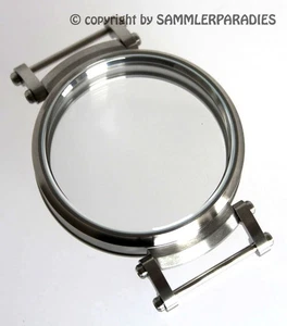 49mm STEEL MATT CASE for LEPINE WATCH MOVEMENT (42-45mm) NARDIN JWC MOSER etc - Picture 1 of 6