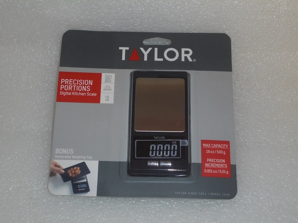 Taylor Precision Diet Digital Kitchen Scale 1250BKT
