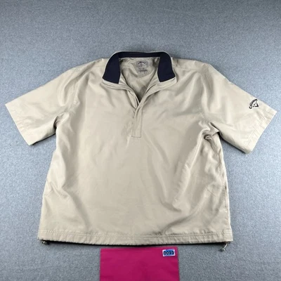 Callaway Wind Breaker Jacket Large Beige Golf Sport Brushed Microfiber Mens - Image 1 of 4