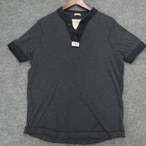 Abercrombie & Fitch Henley Camicia Uomo XL Grigio Muscolo Pullover Maglietta - Foto 1 di 15