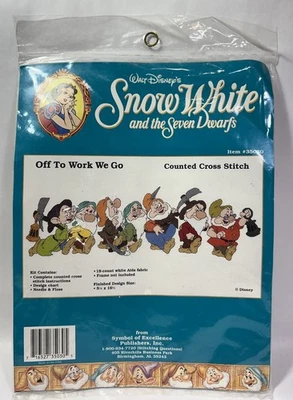 Walt Disney's Snow White & Seven Dwarfs Counted Cross Stitch Kit Off to Work - Image 1 of 4