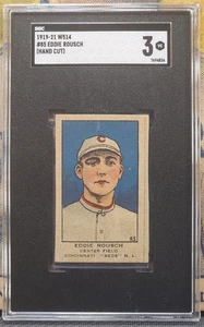 ED ROUSH (ROUSCH) 1919-21 W514 Hand Cut Strip Card #85 SGC 3 CINCINNATI REDS HOF - Picture 1 of 2