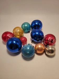 Lotto 11 ornamenti in vetro vintage made is USA, Polonia, non marcati - Foto 1 di 12