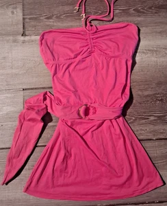 Juicy Couture ANA Capri rosa kurz Gürtel Badeanzug Cover Up Kleid Small S - Bild 1 von 6