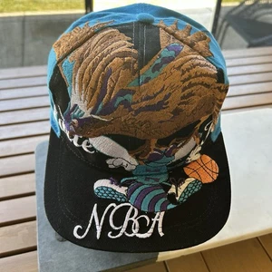Charlotte Hornets Años 90 Águilas Águila NBA Lana Coreana Snapback Gorra Gorra Rara - Imagen 1 de 8