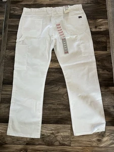 Pantalones de Pintor Dickies Genuinos Para Hombre Flex Blanco Calce Relajado 44x32 Nuevos 530 - Imagen 1 de 6