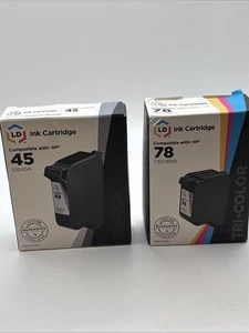 HP 78 Tri-Color Ink And Black Ink Cartridges, New. Never Used. - Picture 1 of 5