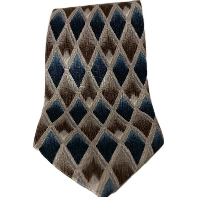 Corbata de seda geométrica vintage Pierre Cardin para hombre hecha en EE. UU. Foto 1 de 4