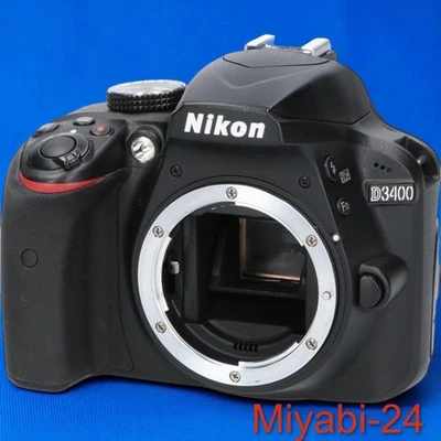 Nikon D3400 Mirrorless Camera Body Only Black 24.2MP APS-C CMOS Used - Image 1 of 4