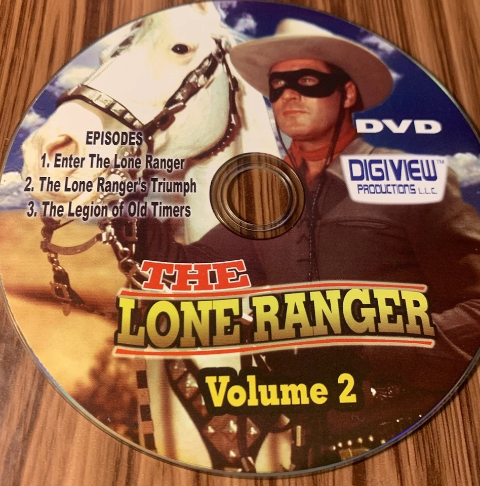 The Lone Ranger Show Volume 2 DVD 3 Episodes - DVD  - DISC ONLY  - Image 1 of 1