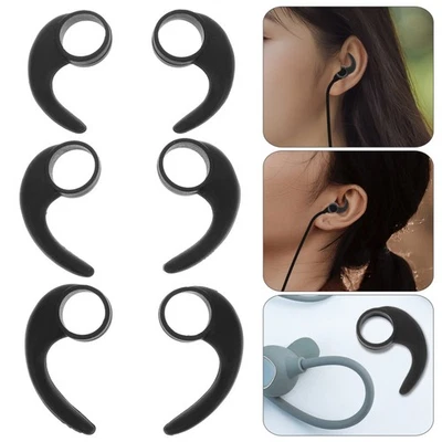  6pcs non slip sport auricolare gancio auricolare in silicone comodo gancio clip - Immagine 1 di 4