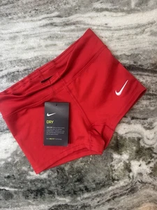 NWT Nike Red Dri-FIT Compression Spandex Shorts Girls Size Small (Kids/Youth) - Picture 1 of 3