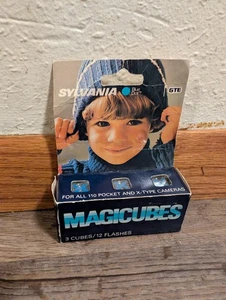 VTG Sylvania Magicubes Flash Bulbs 3 Cubes 12 Flashes Film Cameras New Old Stock - Picture 1 of 2