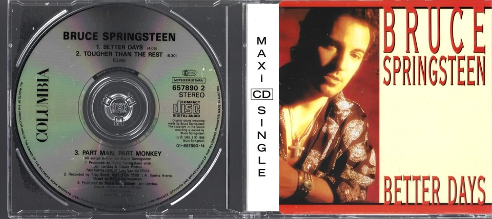 BRUCE SPRINGSTEEN - BETTER DAYS - IMPORT  CD SINGLE - UNPLAYED - Image 1 of 1