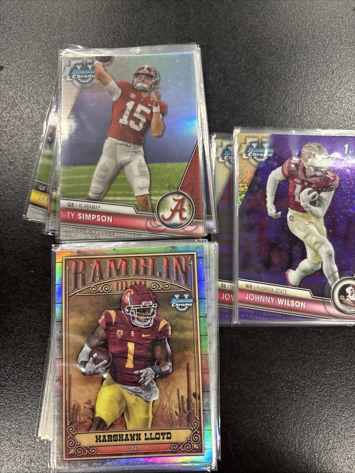 2023 Bowman Chrome U Football You Pick - 1st, Refractors, Inserts, Prospects - Image 1 of 1