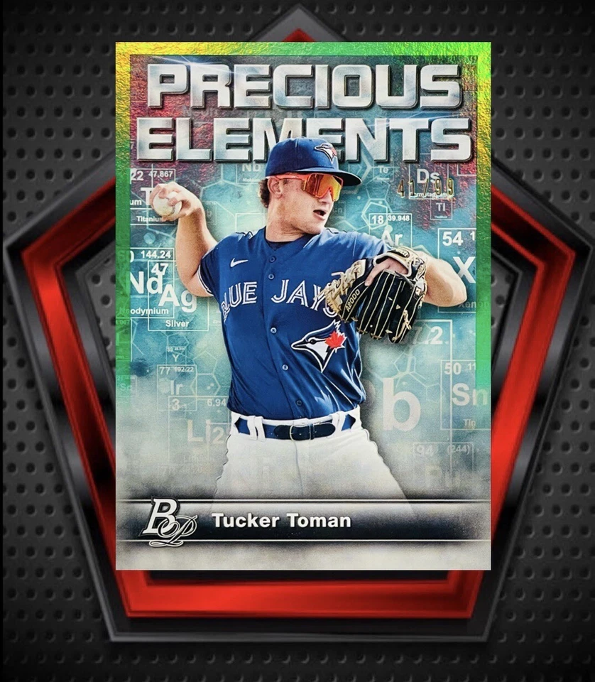 Tucker Toman *41/99* 2023 Bowman Platinum ‘Precious Elements’ #PE-29 Blue Jays - Image 1 of 3