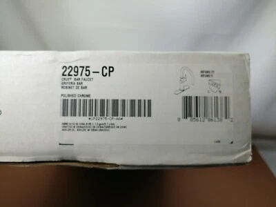 Kohler Crue 22975-CP barra de alça única/torneira de pia de preparação cromada polida - Imagem 1 de 4