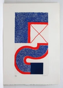 Kumi Sugai "Bleu" Etching Pencil-signature Unframed Print sheet only ED100 1996 - Picture 1 of 3